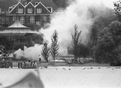 File photo of the Regent's Park Bandstand Bomb, that killed six people.