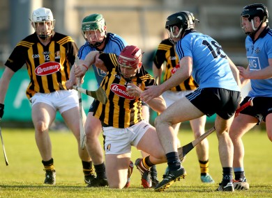 Dublin and Kilkenny players in opposition last month.