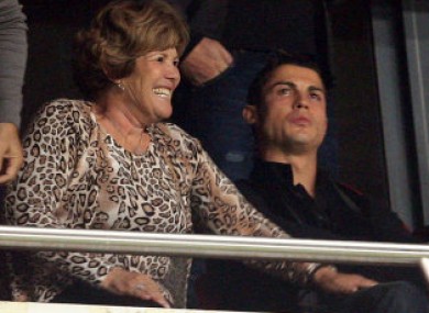 Dolores Aveiro at a match with her son in 2009.