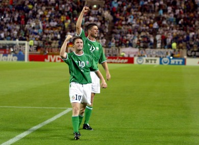 Robbie Keane has picked Niall Quinn as his favourite Ireland strike partner.