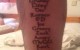 This complete bantersaurus got 17 of his mates’ names tattooed on his leg