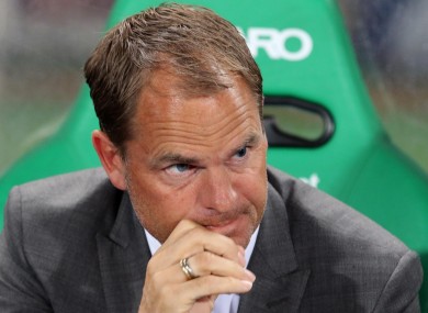 Ajax's coach Frank de Boer was not a happy man.