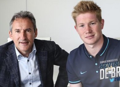 De Bruyne signing on today.