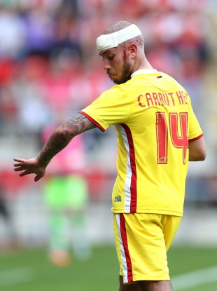 Ireland U21 player Samir Carruthers was in action for MK Dons yesterday.