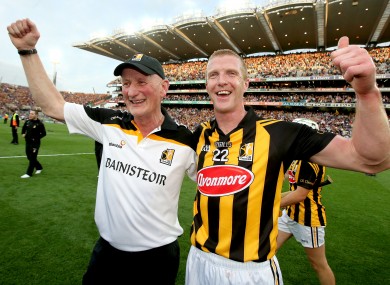 Brian Cody and Henry Shefflin celebrate after last year's All-Ireland hurling final replay win against Tipperary.