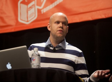 Spotify CEO Daniel ek at a SXSW conference keynote.