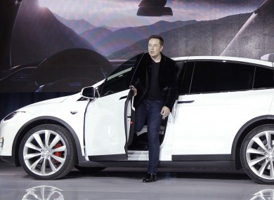 Tesla Motors's CEO, Elon Musk, introducing the Model X car late last month.