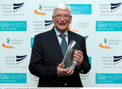 Shields won the Services to Coaching award at last week's GloHealth National Athletic Awards.