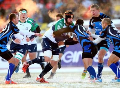 Connacht's Aly Muldowney on the charge.