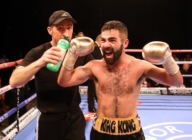 Jono Carroll (right) with trainer Paschal Collins