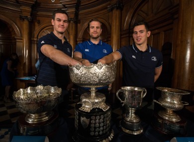 Sexton, Heaslip and Reid at last night's draw.