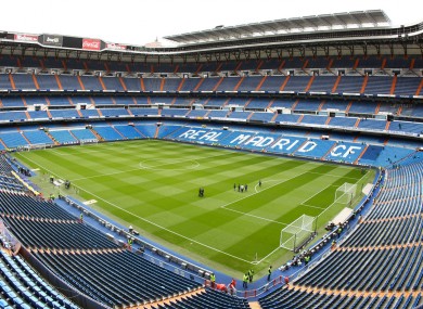 Real Madrid's Santiago Bernabeu stadium