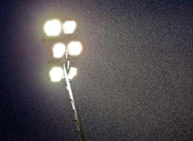 Floodlight trouble: Saturday's abandoned match ruled a draw (file photo).