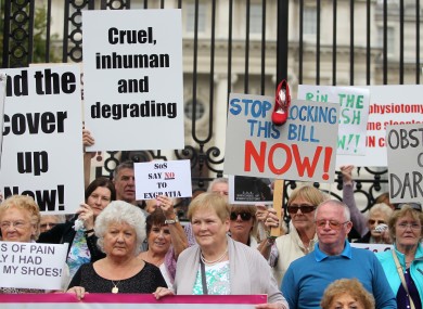 Survivors of Symphysiotomy outside the Department of the Taoiseach