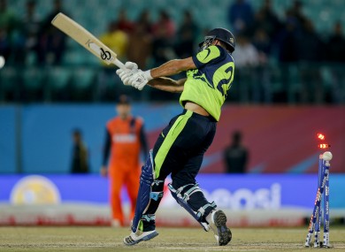 Max Sorensen is clean bowled.