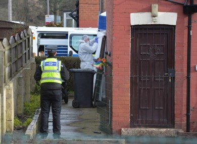 Police at the property in East Park Street, Leeds.