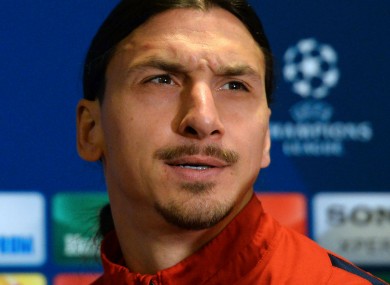 Sweden and PSG striker Zlatan Ibrahimovic.