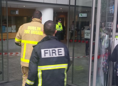 Dublin Fire Brigade briefly attended the Dublin City Council offices this morning.