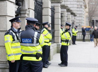 File photo of gardaí outside of Leinster House