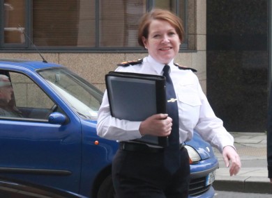 The Garda Commissioner arriving at the Policing Authority office earlier today.
