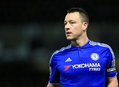 Chelsea's John Terry is out of contract in the summer.