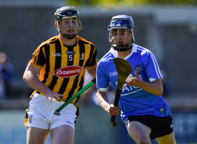 Dublin's Mark O'Keefe and Kilkenny's Brian Coady