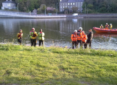 The scene at the Marina in Cork this morning.