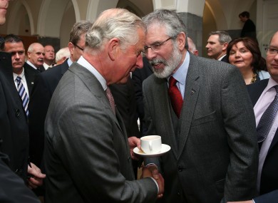 Last year's historic handshake between Prince Charles and Sinn Féin leader Gerry Adams.