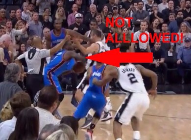 Dion Waiters shoved Manu Ginobili before inbounding the ball.