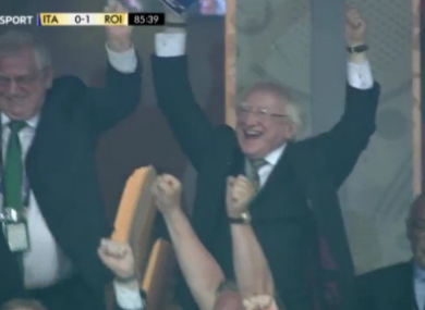 The president was full of praise for the Ireland supporters too.