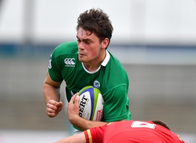 Ireland's Conor O'Brien tries to get his side on the front foot.