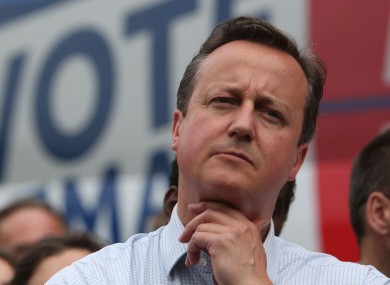 UK Prime Minister David Cameron