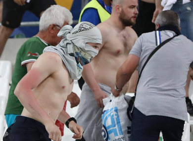 The English Fans Use Chairs And Bottles The Russian Style