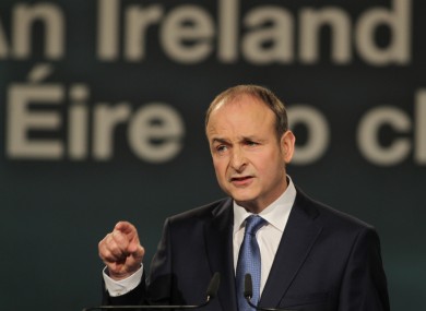 Micheal Martin at his party's Ard Fheis in January.