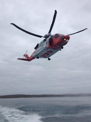File photo of a coast guard helicopter.