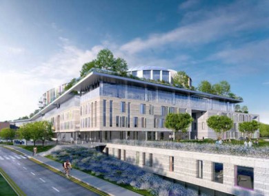 An artist's impression of the new children's hospital at St Jame's Hospital in Dublin 8.