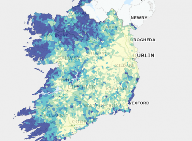 The percentage of vacant dwellings in each electoral division, as per this year's census.