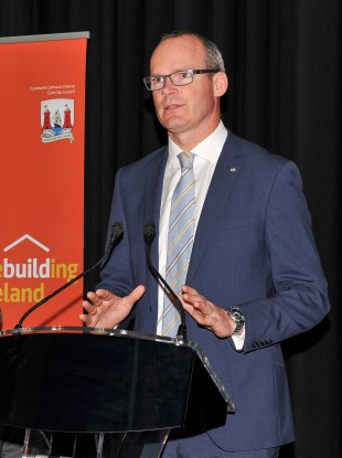 Simon Coveney speaking at the Rebuilding Ireland stakeholders event at City Hall, Cork