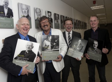 South East Radio’s Eamonn Buttle, Downtown Radio’s Trevor Campbell, Today FM’s Ian Dempsey and RTÉ 2fm’s Dave Fanning.