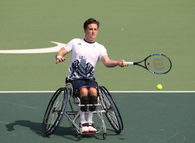 Reid in action in Rio yesterday.
