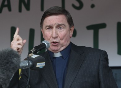 D'Arcy at a rally for businessman Seán Quinn in 2012.
