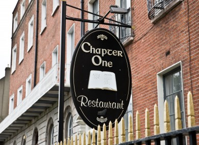 Chapter One restaurant in Dublin.
