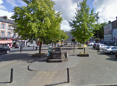 The town square in Newcastle where the assault took place.
