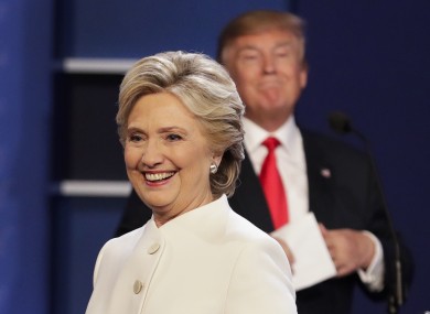 Hillary Clinton and Donald Trump during the 2016 presidential debates.