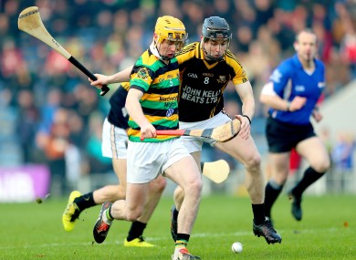 David Noonan battles with Tony Kelly (8) at Semple Stadium.