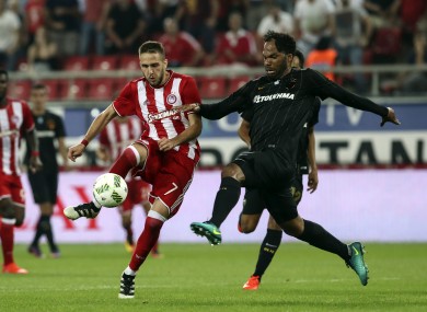 Joleon Lescott, right, has left AEK.