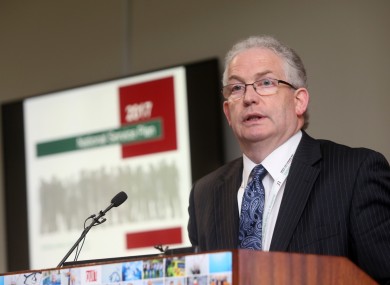Director General of HSE Tony O Brien at the publication of the HSE 2017 National Service Plan.