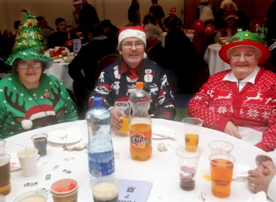 Guests at the Knights of Columbanus dinner, Maria, James and Kathleen Byrne from the Navan Road in 2013.