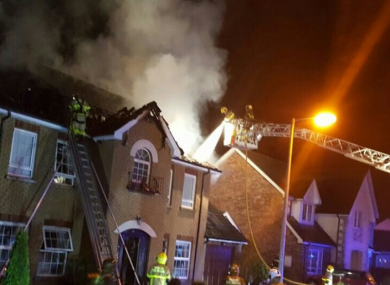 The fire in Knocksedan Demense in Swords.