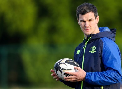 Sexton at Leinster training yesterday.